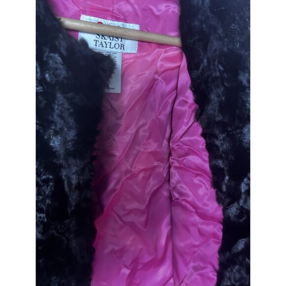 NEIMAN MARCUS/TARGET Faux Fur Vest Sz XS Black Skaist Taylor Crop Boho - Picture 7 of 10